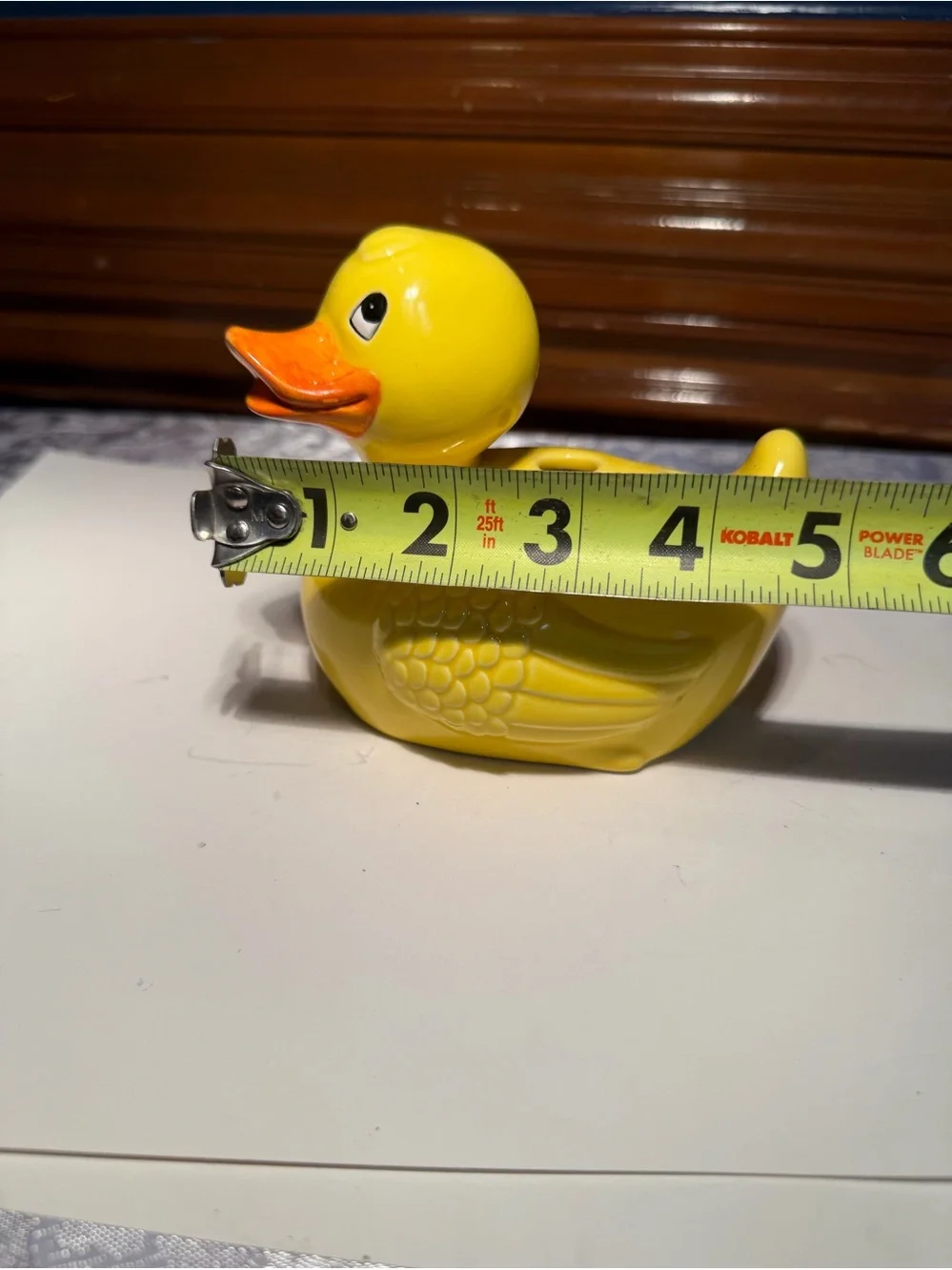 Charming Ceramic Yellow Duck Toothbrush Holder